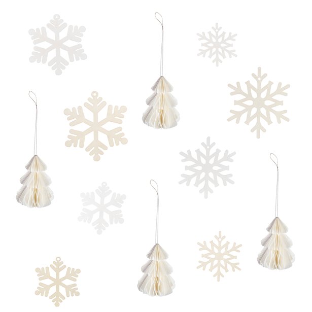 Hanging Snowflake and Honeycomb Tree Accessory Kit – product image 2