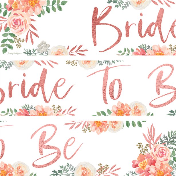 Floral Hen Party 'Bride To Be' Paper Banners - 1m (3pk) – product image 2