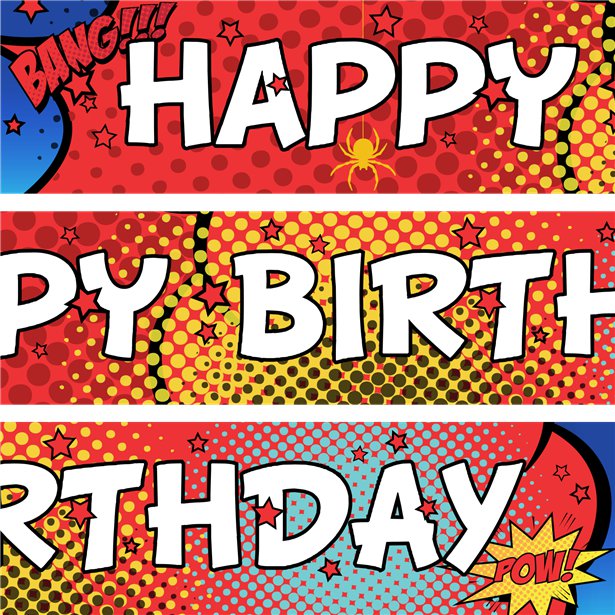 Spider-Man Style Paper Banners - 1m (3pk) – product image 2