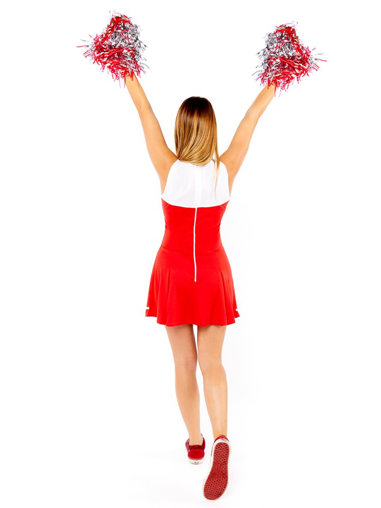 Red High School Cheerleader - Adult Costume
