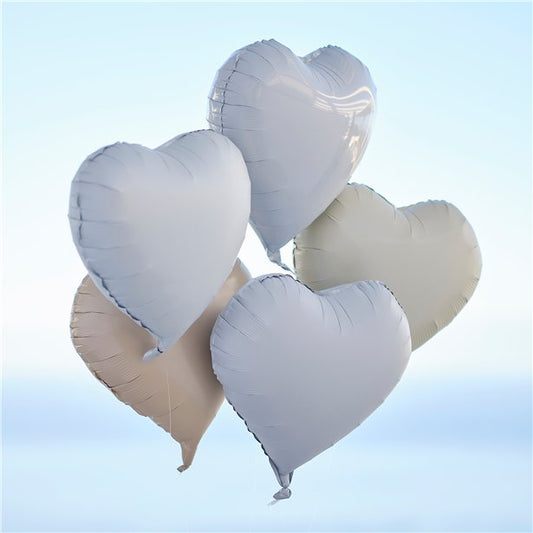 Customisable Heart Shaped Balloons (5pk)
