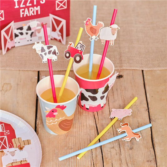 Farm Friends Paper Straws (16pk)