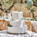Secret Garden Wooden Cake Stand with White Metal Hoop – product image 1