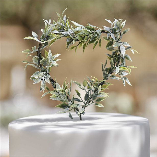 Secret Garden Artificial Rosemary Heart Cake Topper – product image 1