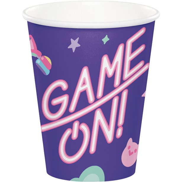 Digital Game Paper Cups - 256ml (8pk)