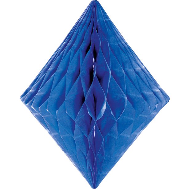 Blue Honeycomb Diamond Decoration - 30cm