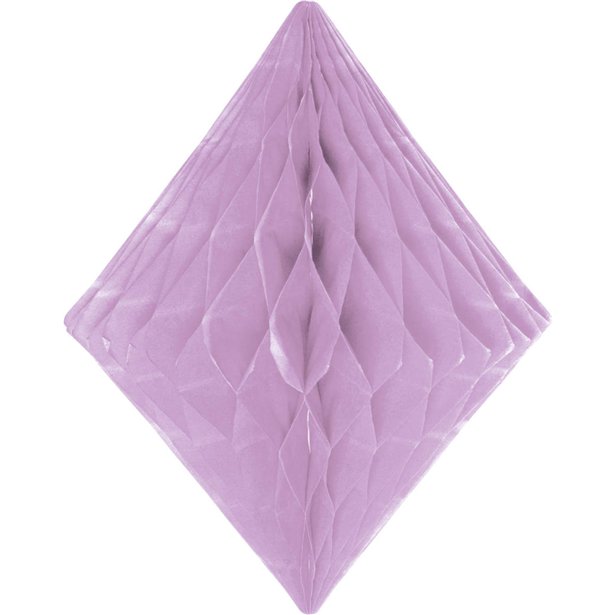 Lilac Honeycomb Diamond Decoration - 30cm – product image 1