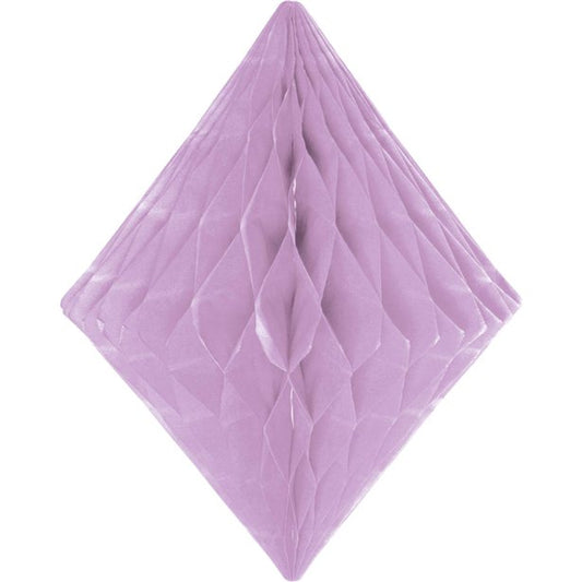 Lilac Honeycomb Diamond Decoration - 30cm