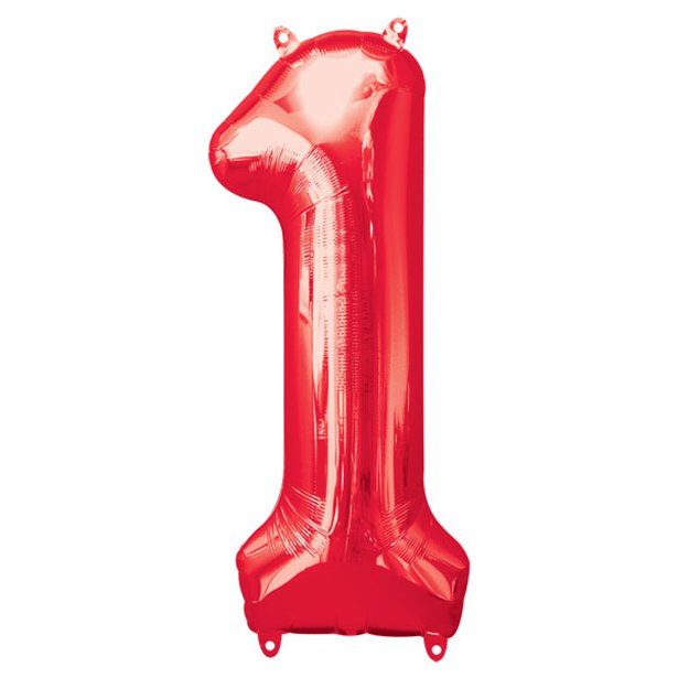 Red Foil Number Balloons - 34" – product image 3