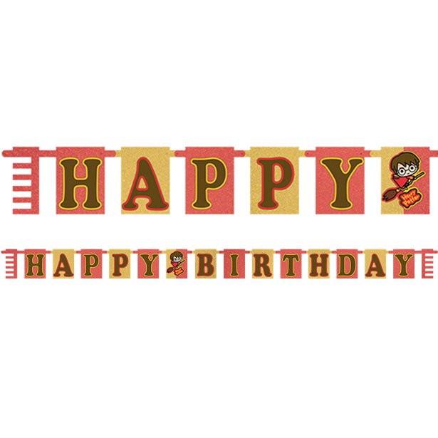 Harry Potter 'Happy Birthday' Paper Letter Banner - 1.6m – product image 1