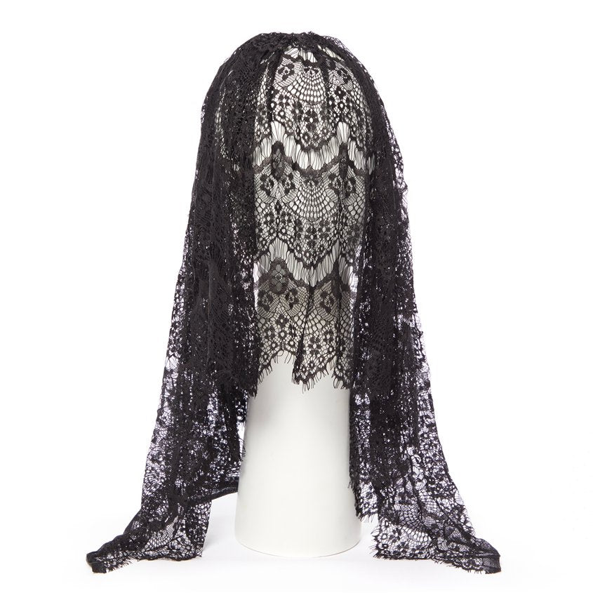 Black Veil Headpiece - 41cm – product image 1