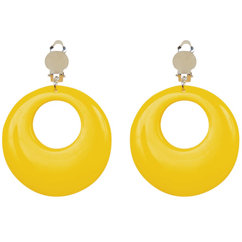 Neon Yellow 80's Earrings – product image 1