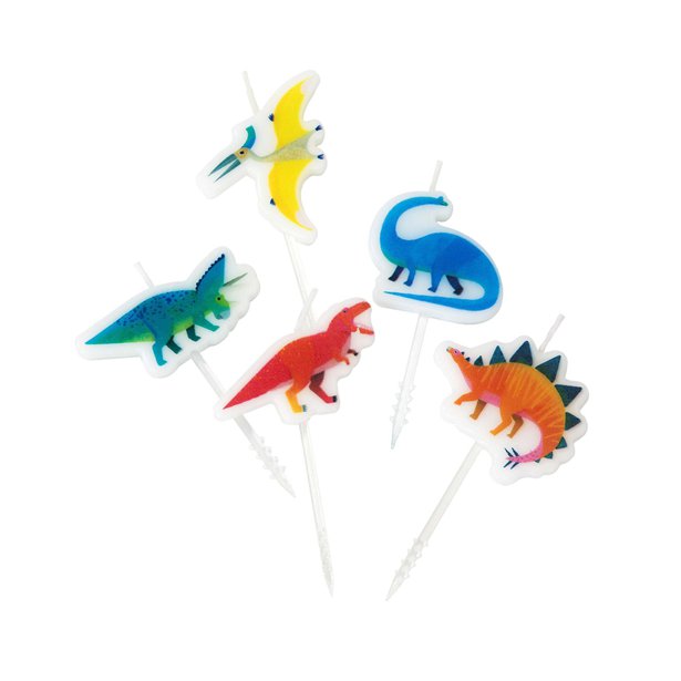 Little Party Dino Birthday Candles (5pk) – product image 1