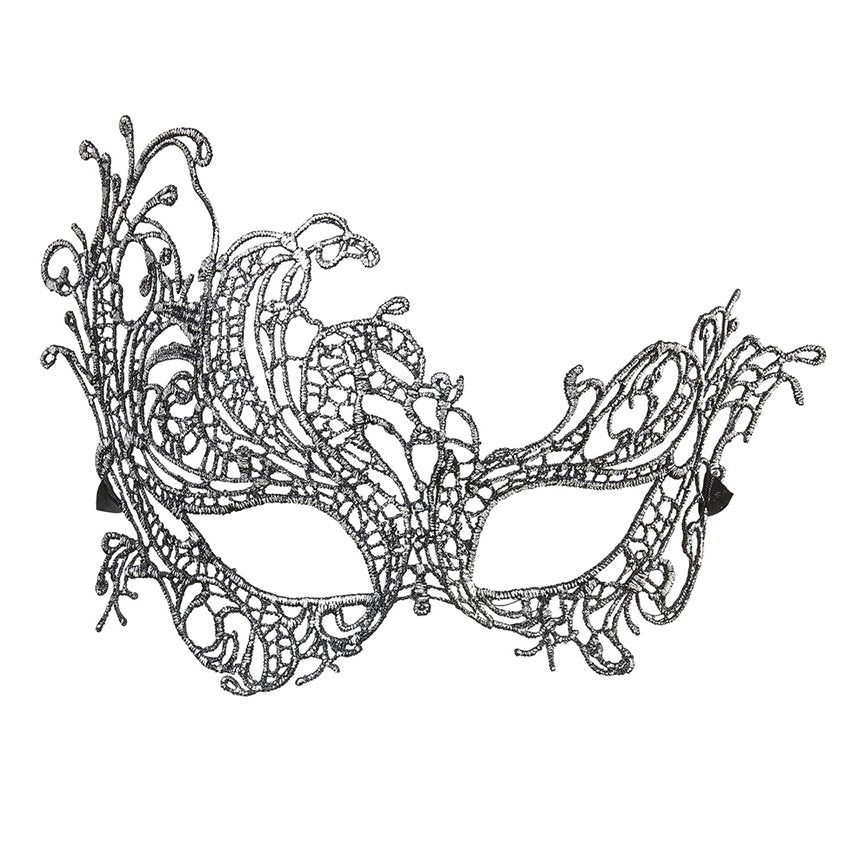 Silver Lace Masquerade Mask – product image 1