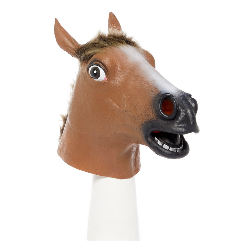Brown Horse Rubber Mask – product image 1