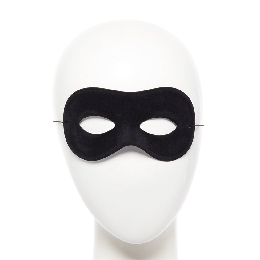 Black Domino Masquerade Mask – product image 1