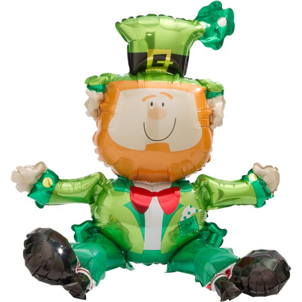 St Patrick's Day Sitting Leprechaun Balloon - 22'' Foil