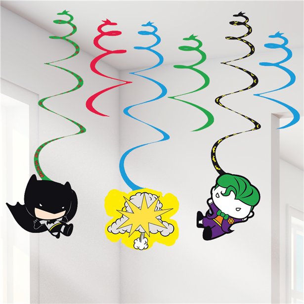 Batman & Joker Swirl Decorations (6pk) – product image 1