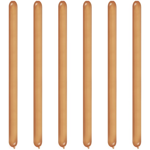 Gold Chrome Modelling Balloons - 260Q Latex (100pk) – product image 1