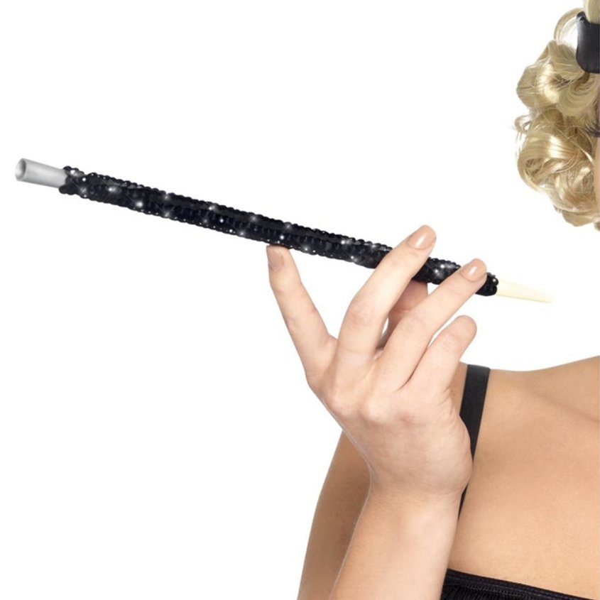 Black Sequin Cigarette Holder - 30cm