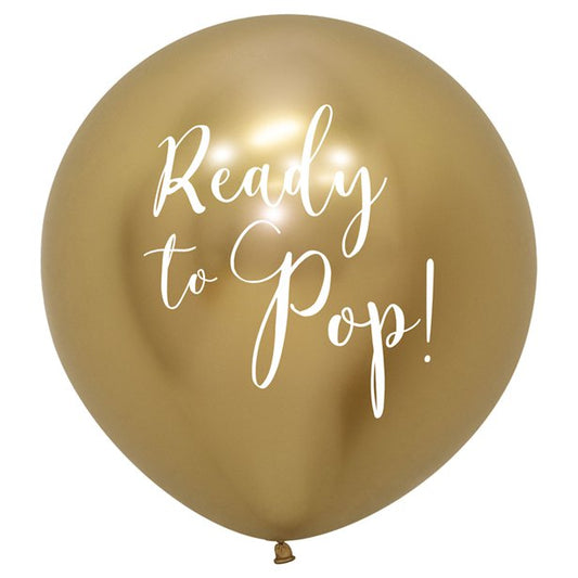 Ready To Pop Gold Giant Balloon - 24" Latex