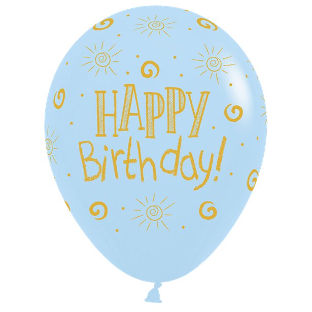 Happy Birthday Pastel Assorted Balloons - 12" Latex (25pk) – product image 4