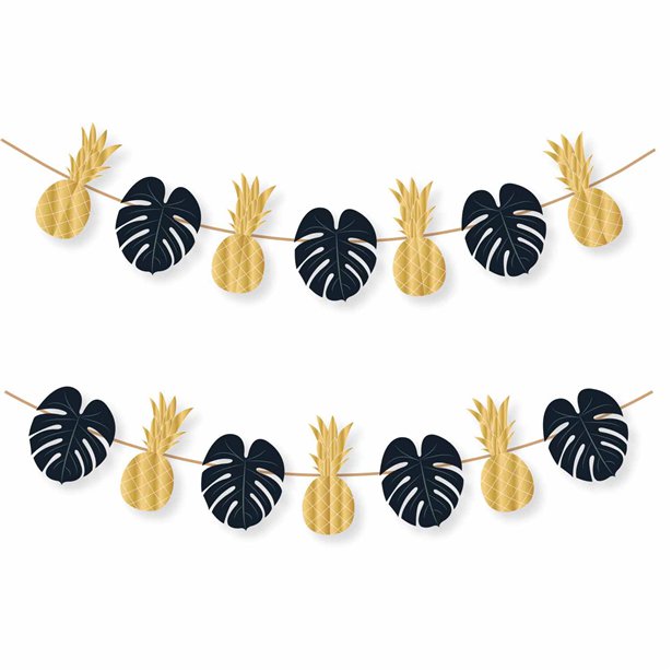 Flamingo Pineapple Paper Bunting 2.2m