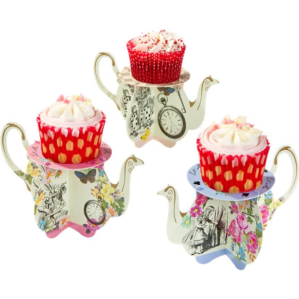 Alice in Wonderland Teapot Cake Stands - 8cm (6pk) – product image 3