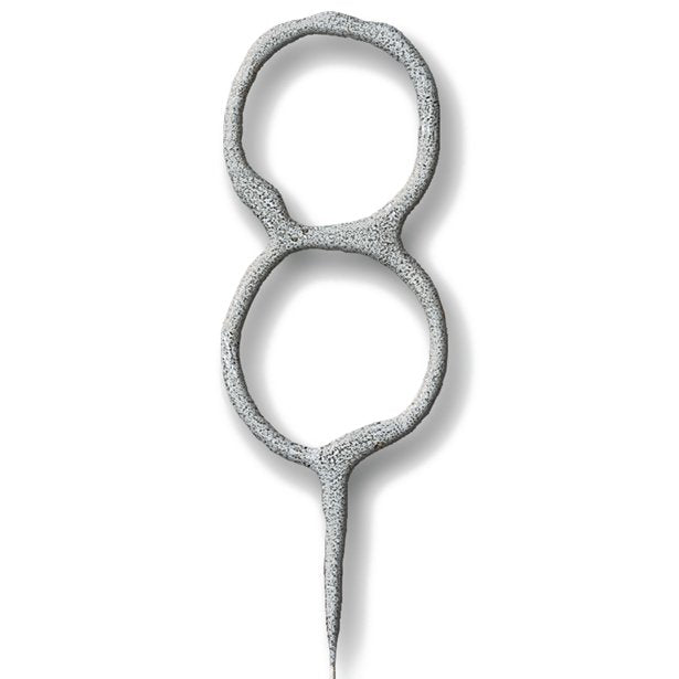 Silver Number 8 Sparkler Candle - 7" – product image 1