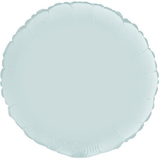 Satin Pastel Blue Round Foil Balloon - 18"
