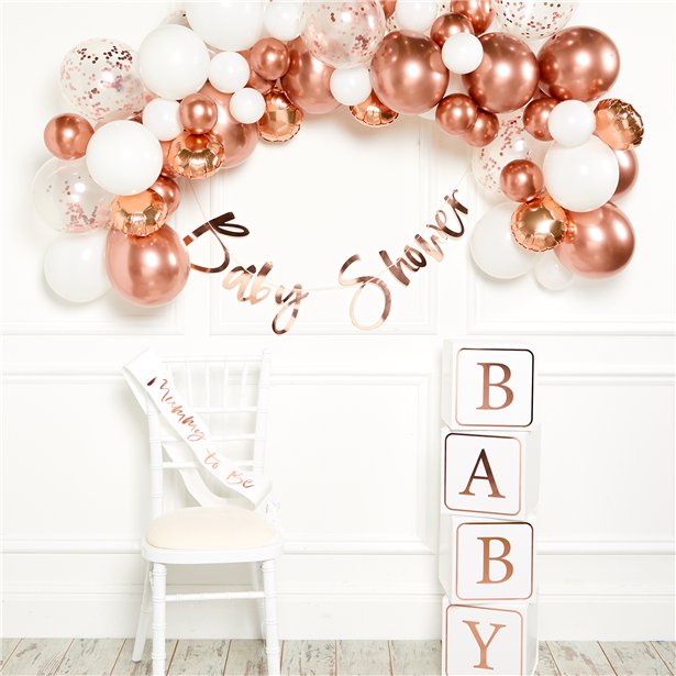 Rose Gold Balloon Arch Garland - 66 Balloons – product image 3