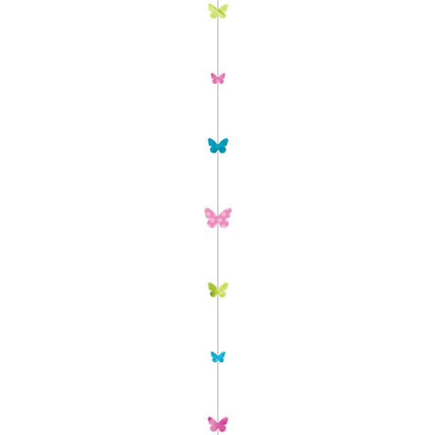 Glitter Butterflies Paper Balloon Tail - 1.8m – product image 1