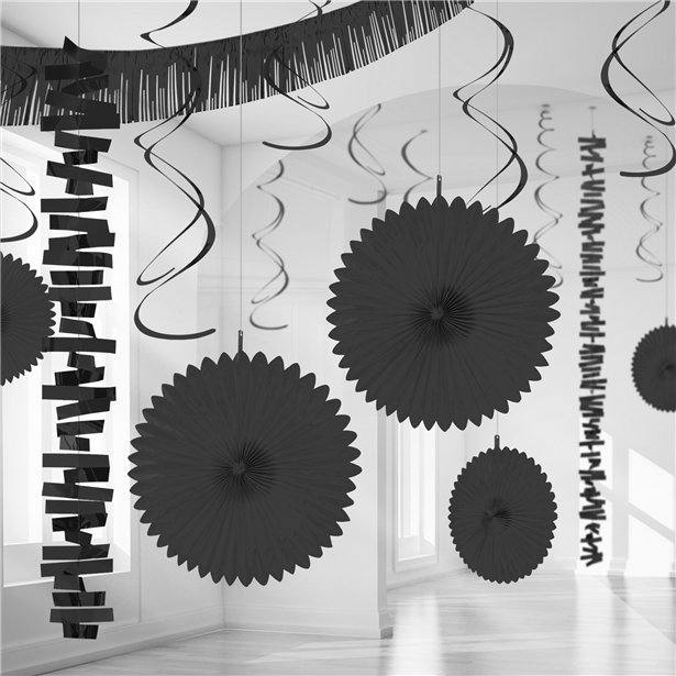 Black Paper & Foil Room Decorating Kit – product image 1