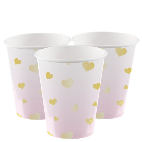1st Birthday Pink Paper Cups - 250ml (8pk) – product image 1
