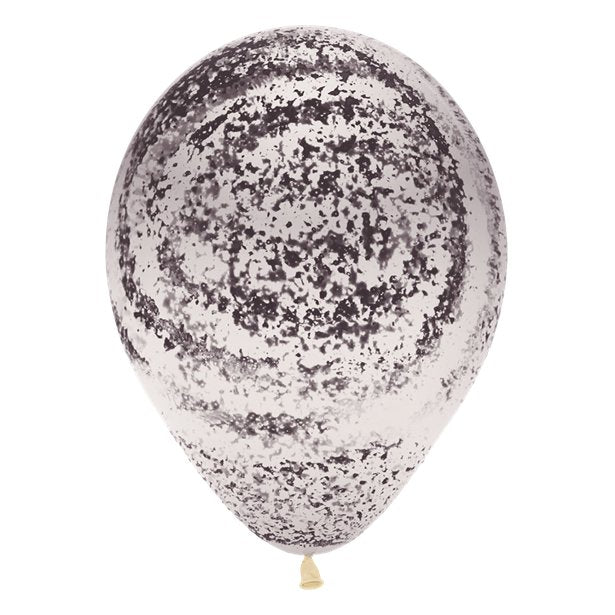 Graffiti Marble Black Balloons - 12" Latex (25pk) – product image 2