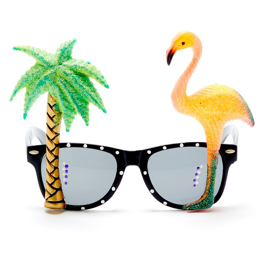 Flamingo Palm Tree Glasses – product image 1