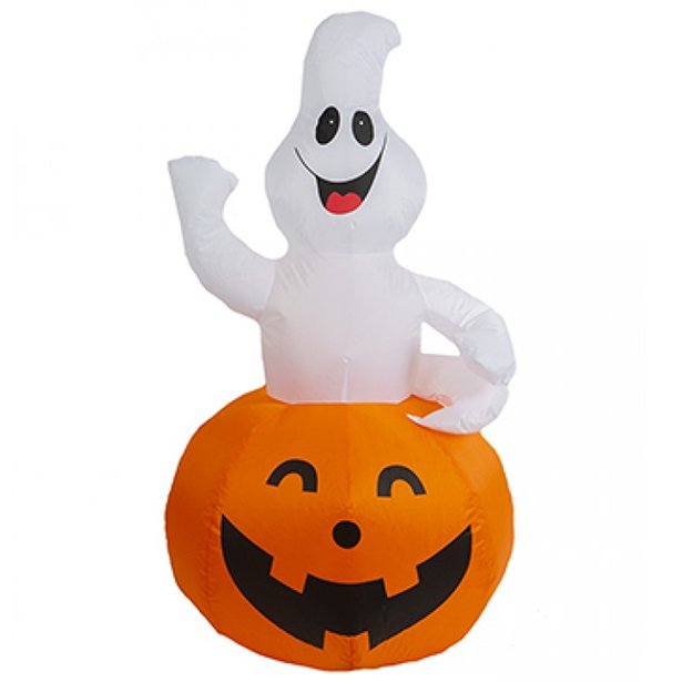 Light Up Inflatable Ghost in Pumpkin - 1.2m