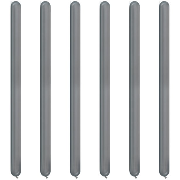 Silver Chrome Modelling Balloons - 260Q Latex (100pk) – product image 1
