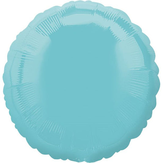 Robins Egg Blue Round Balloon - 18'' Foil - unpackaged