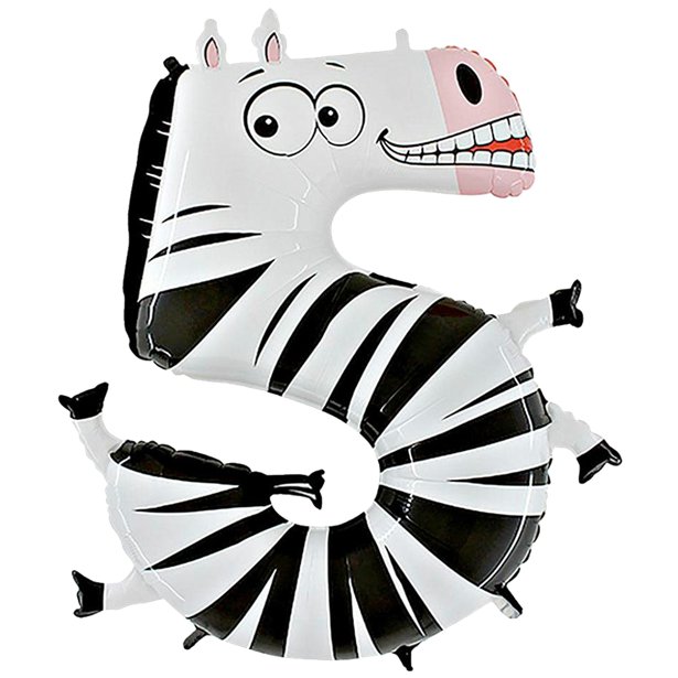 Animal Foil Number Balloons - 40" – number 5 – product image 7