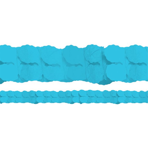 Turquoise Paper Garland Decoration - 3.7m – product image 1