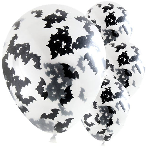 Bat Confetti Balloons - 12" Latex (4pk) – product image 1