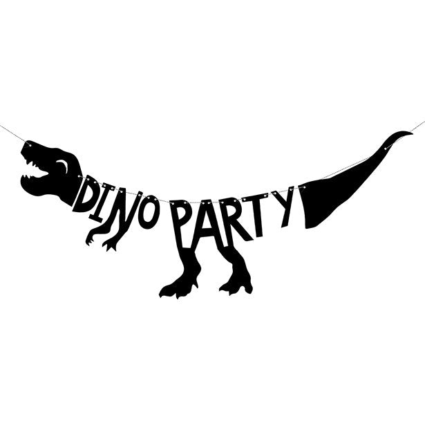 Dino Party Silhouette Paper Banner - 90cm – product image 1