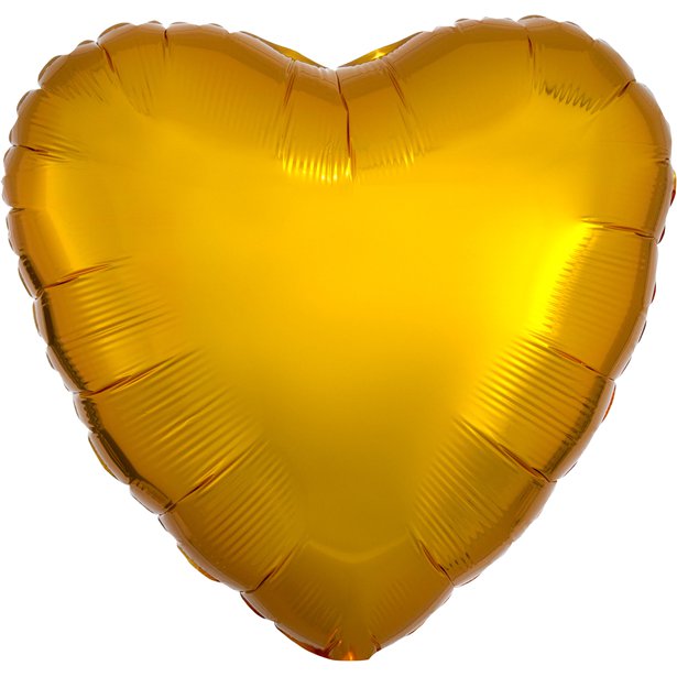 Metallic Gold Heart Balloon - 18'' Foil