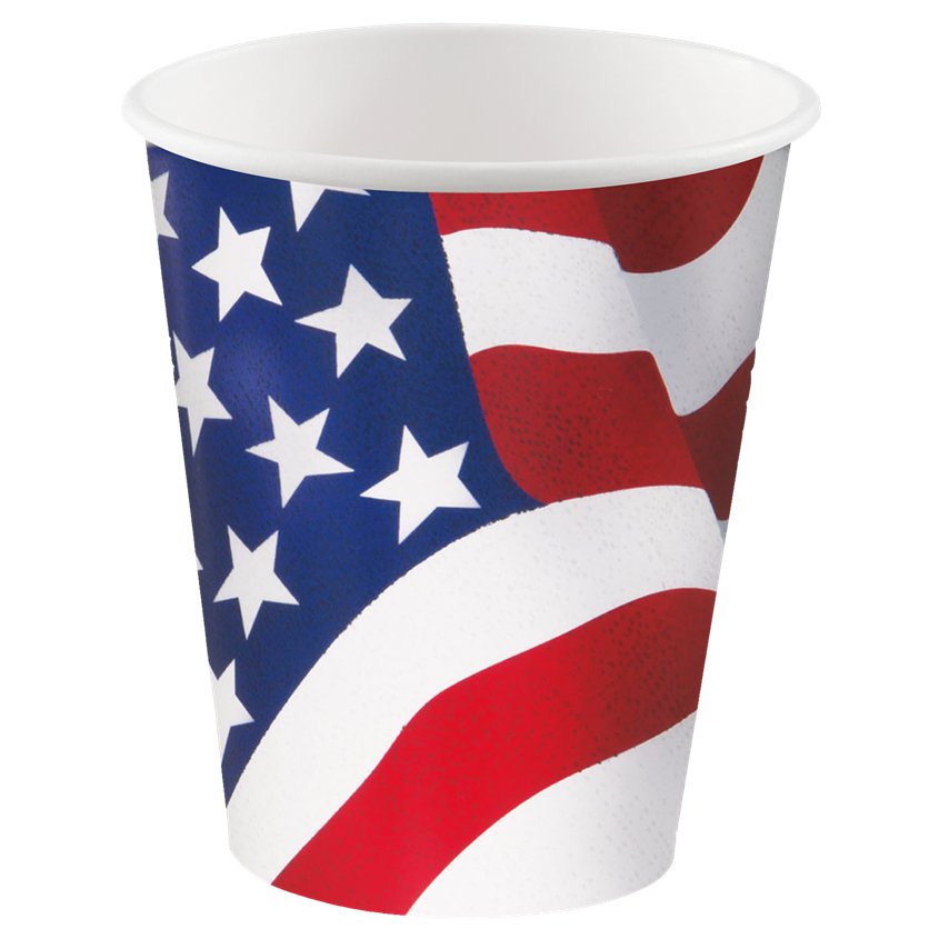 American Flag Paper Cups - 266ml (8pk) – product image 3