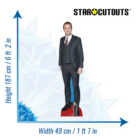 CS740 Harry Kane Footballer World Cup 2026  Height 187cm Lifesize Cardboard Cut Out With Mini