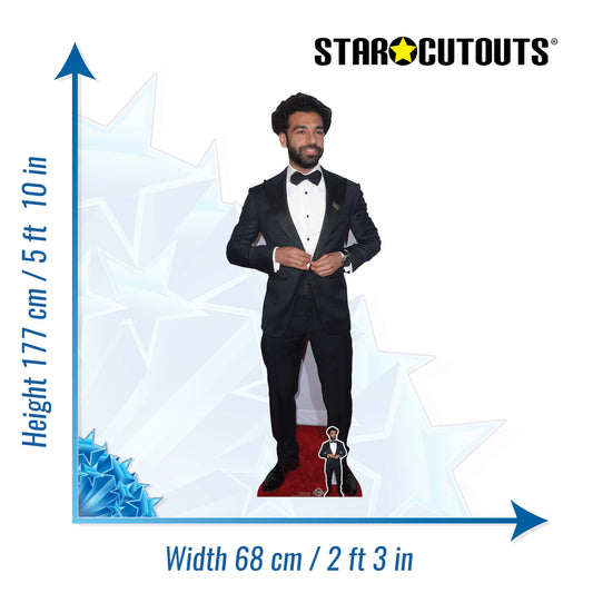 CS808 Mohamed Salah Footballer World Cup 2026 Height 177cm Lifesize Cardboard Cut Out With Mini