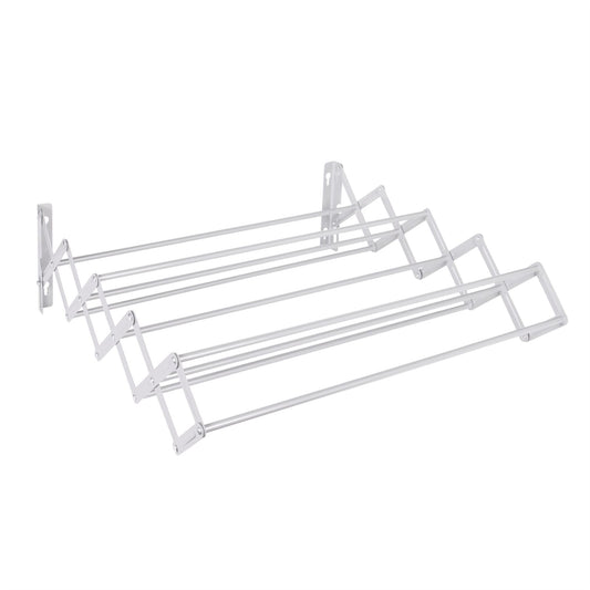 Wall Mounted Extendable Clothes Airer White | Pukkr	