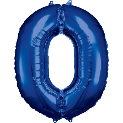 Number 0 Foil Balloon - 34" - Various Colours