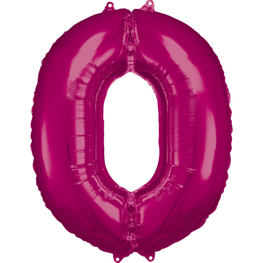 Number 0 Foil Balloon - 34" - Various Colours